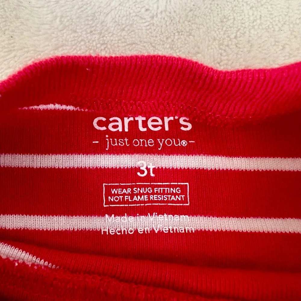 Carter's Just One You Santa Christmas Pajama Top Toddler 3T